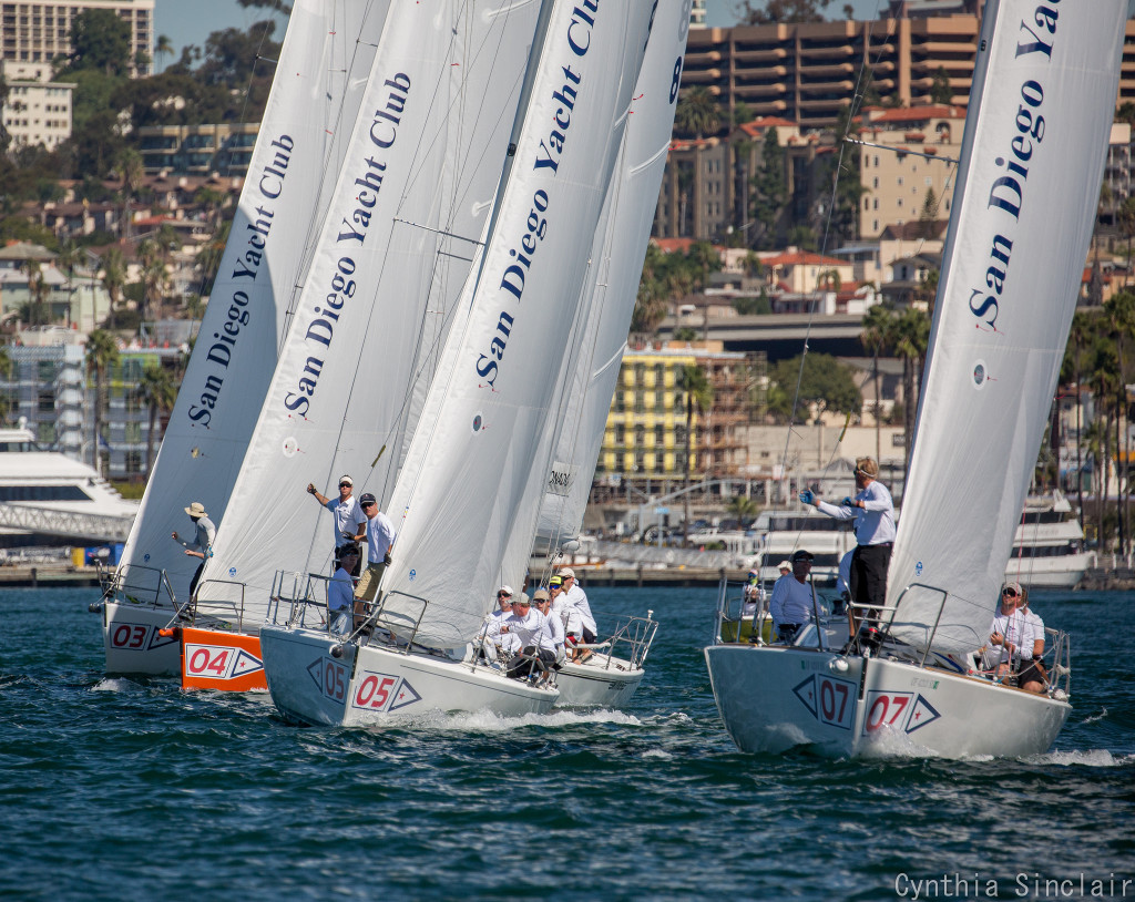 Captions 1: San Diego Yacht Club was able to bring the Lipton Cup back to Southern California after a year at St. Francis Yacht Club. The team was led by San Diego YC skipper Tyler Sinks.<br>