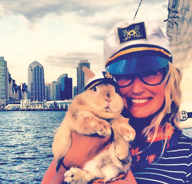 Benny Bunny and Amanda liveaboard