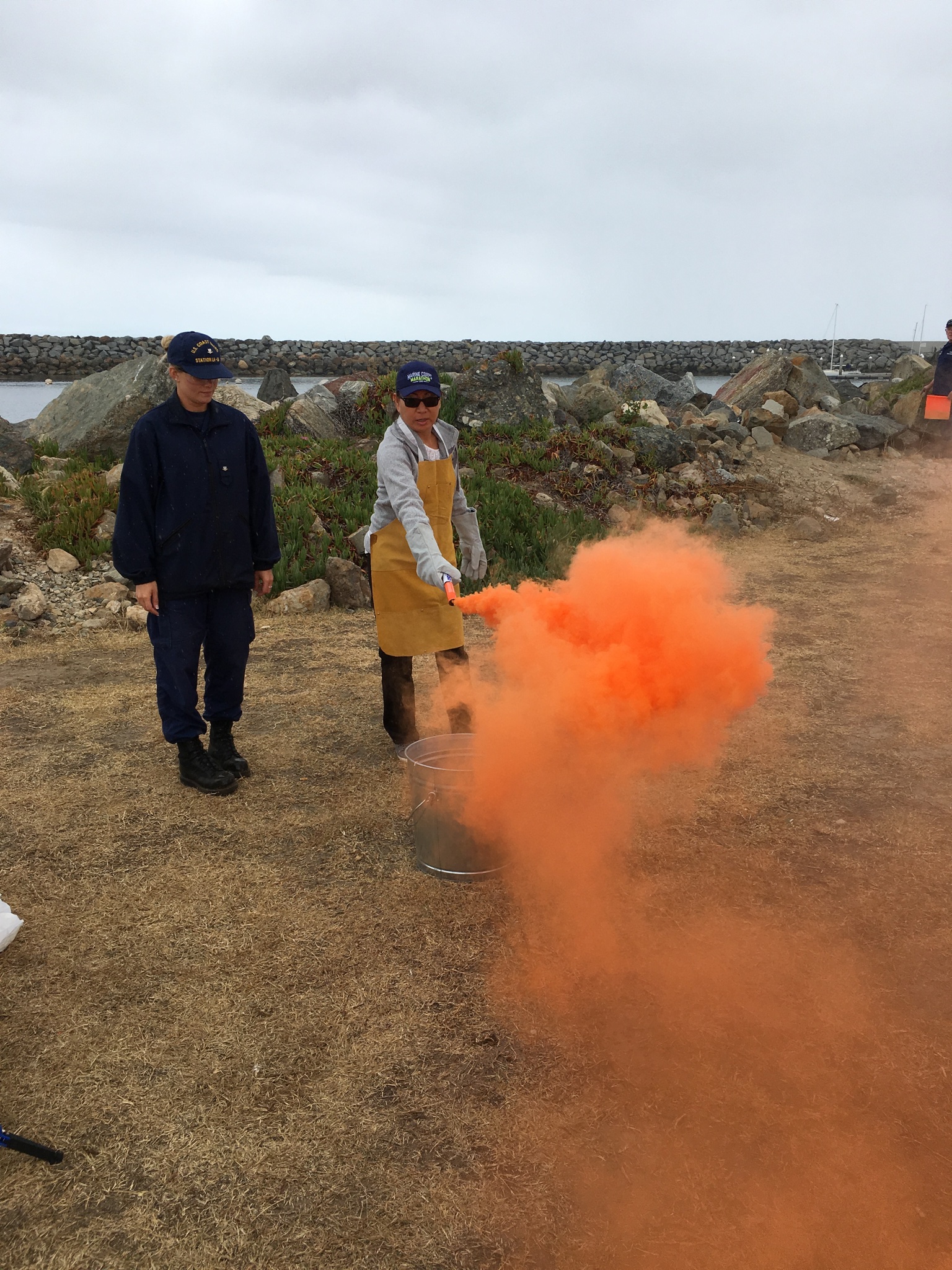 Flare Practice at Boating Safety Day in Redondo Beach