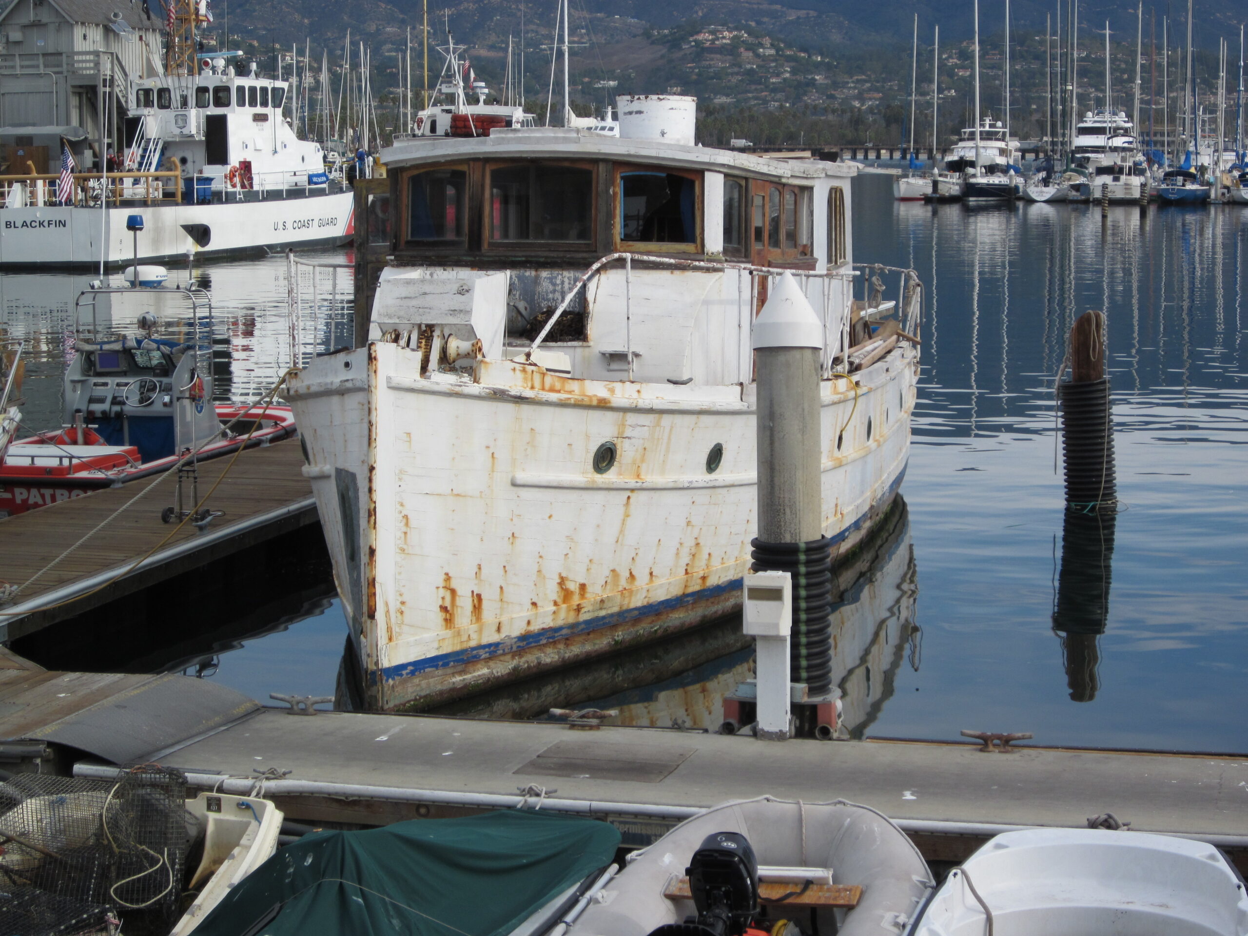 Derelict Vessel in the Santa Barbara harbor