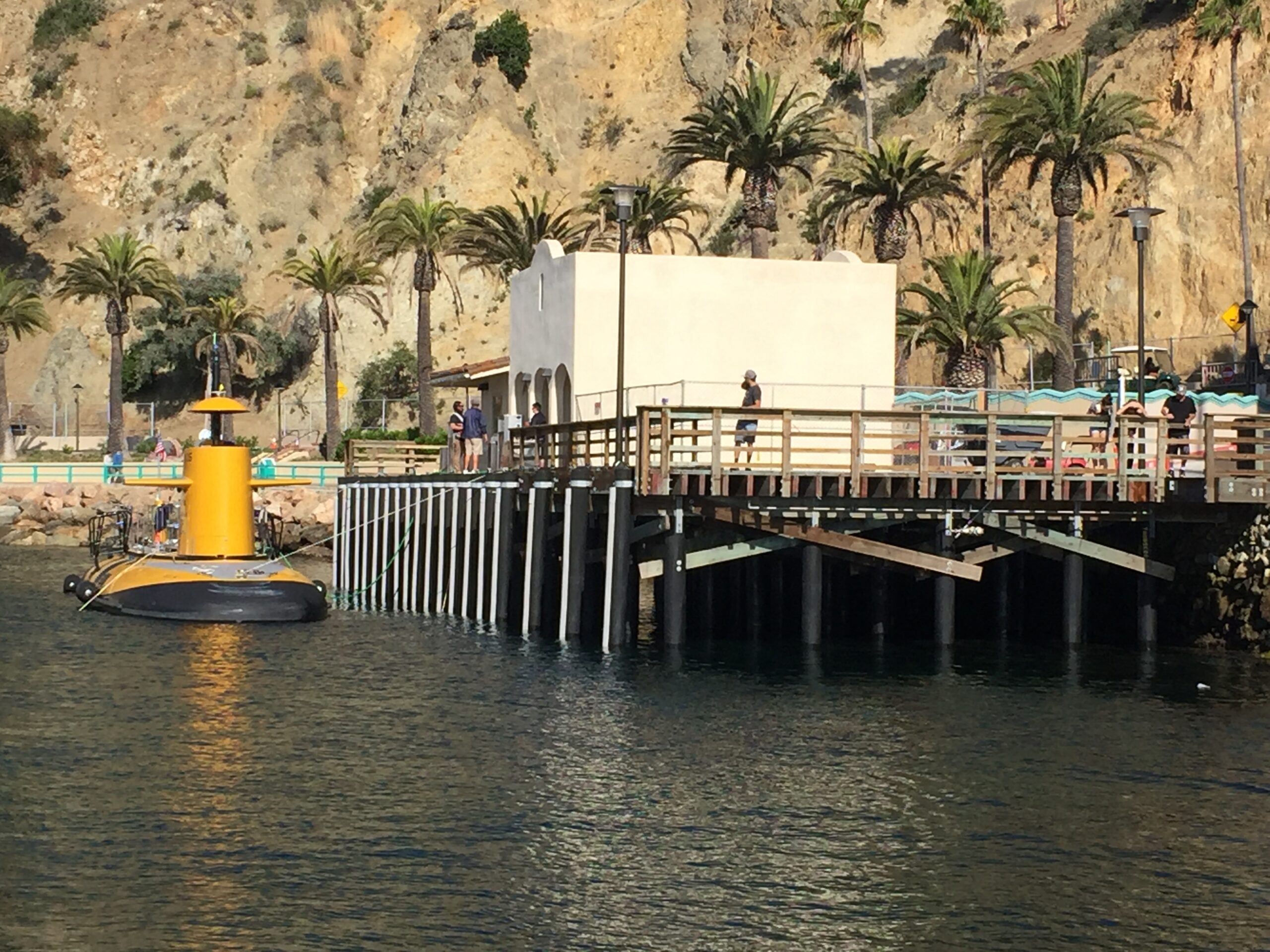 Avalon fuel dock pier on Catalina Island