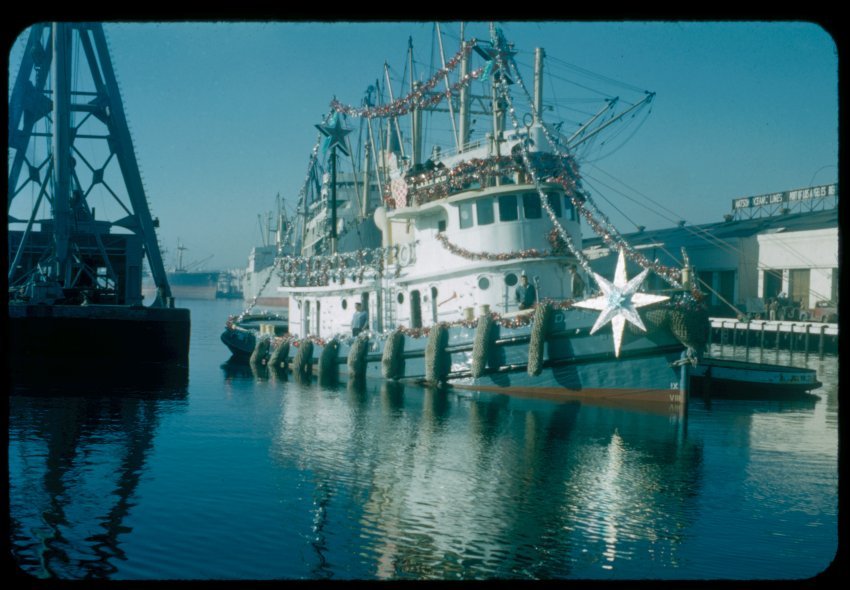 Port of Los Angeles holiday historical photo
