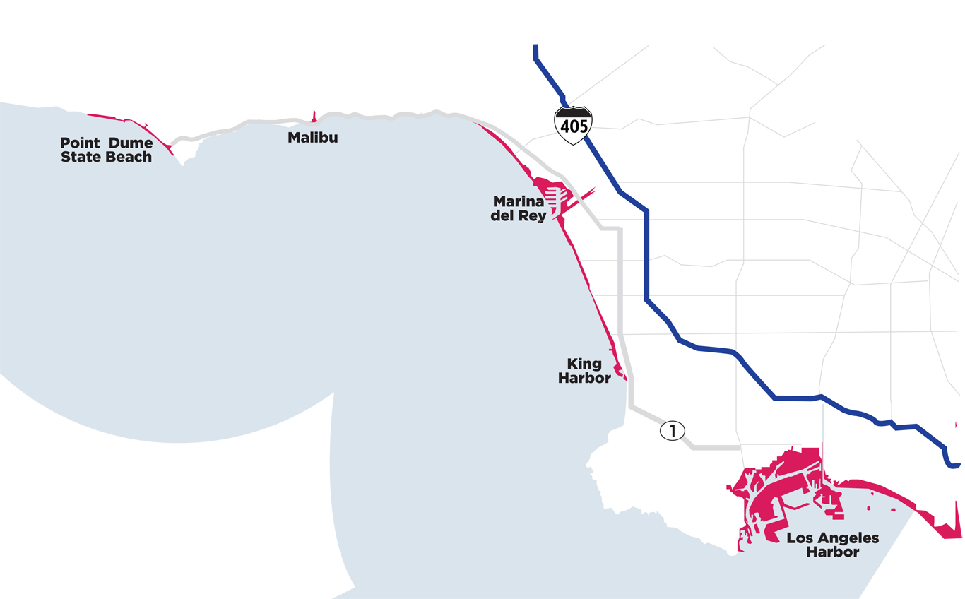 California Tsunami map
